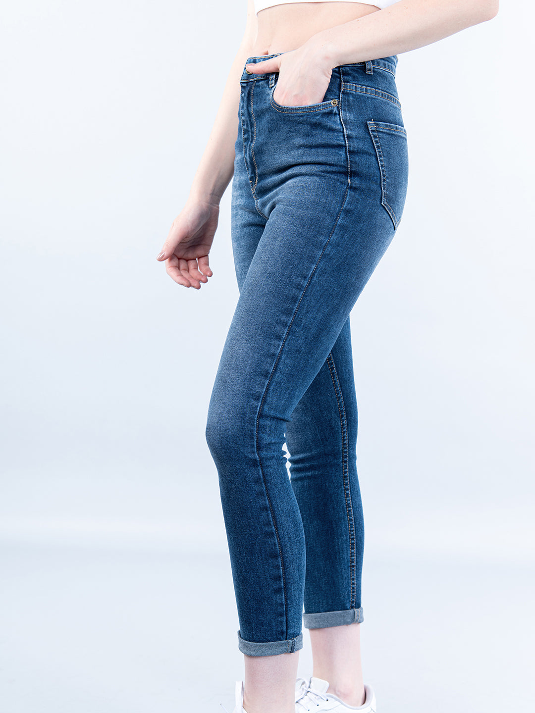Women's High Waisted Sculpt Skinny Jeans Pants Avec Les Filles